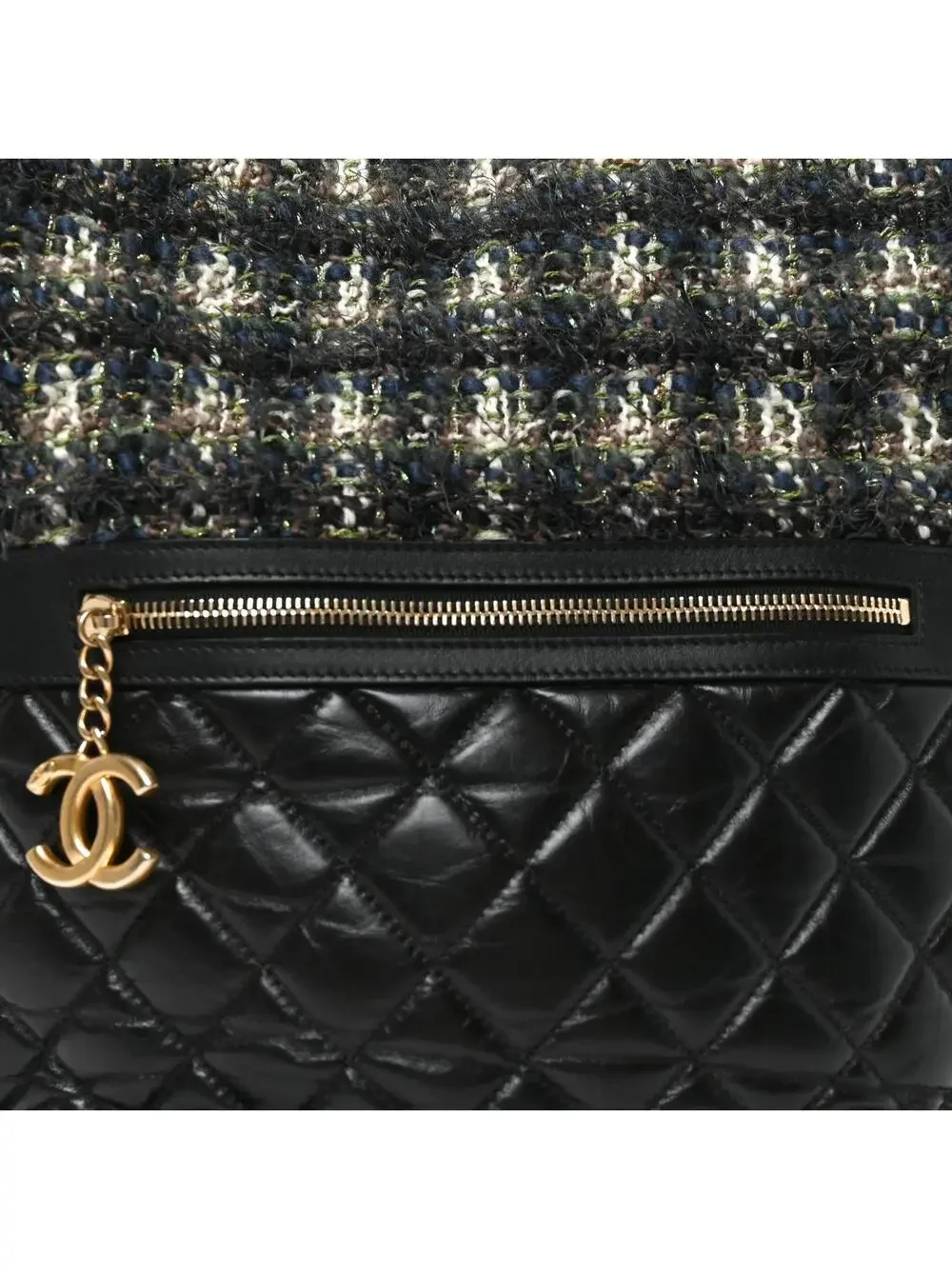 Chanel Tweed Aged Calfskin Quilted #339011C14B